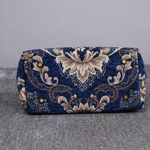 Carpet Handbag<br>Floral Blue