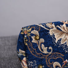 Load image into Gallery viewer, Carpet Handbag&lt;br&gt;Floral Blue
