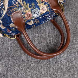Carpet Handbag<br>Floral Blue