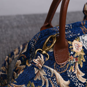 Carpet Handbag<br>Floral Blue