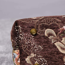 Load image into Gallery viewer, Mini Carpet Tote&lt;br&gt;Floral Coffee
