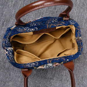 Carpet Handbag<br>Floral Blue