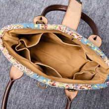 Load image into Gallery viewer, Mini Carpet Tote&lt;br&gt;Oriental Blue
