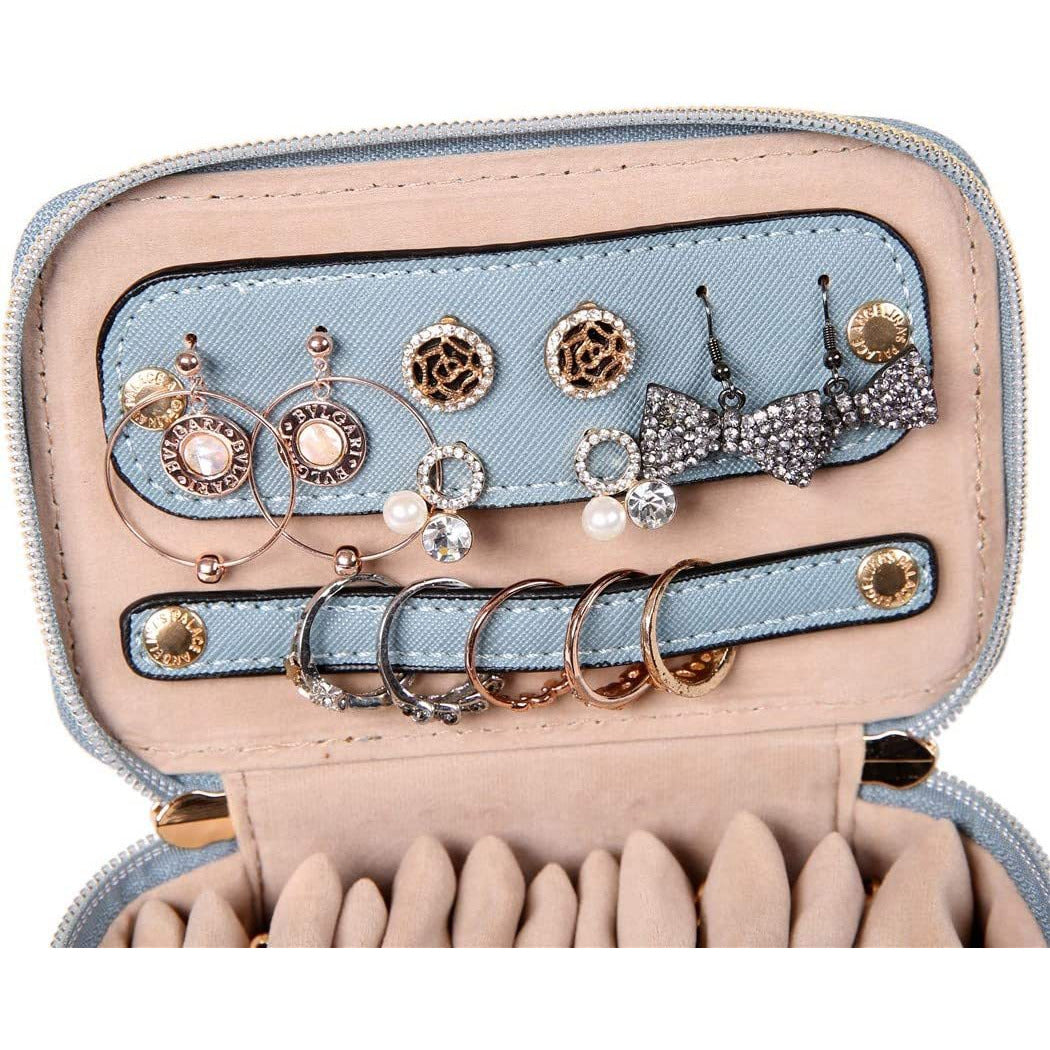 Jewelry Organizer Case Pearl Blue