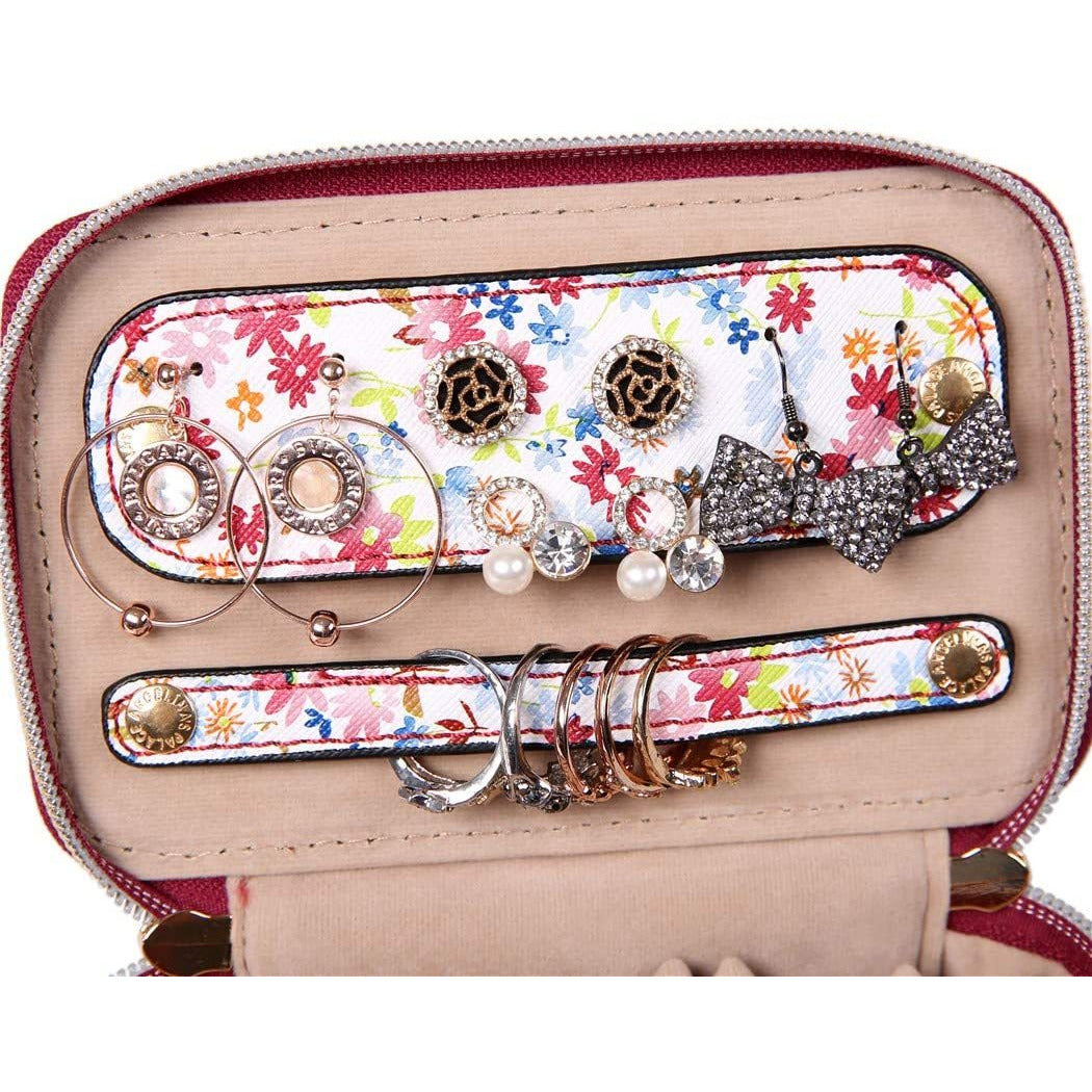 Jewelry Organizer Case Blossom Wine