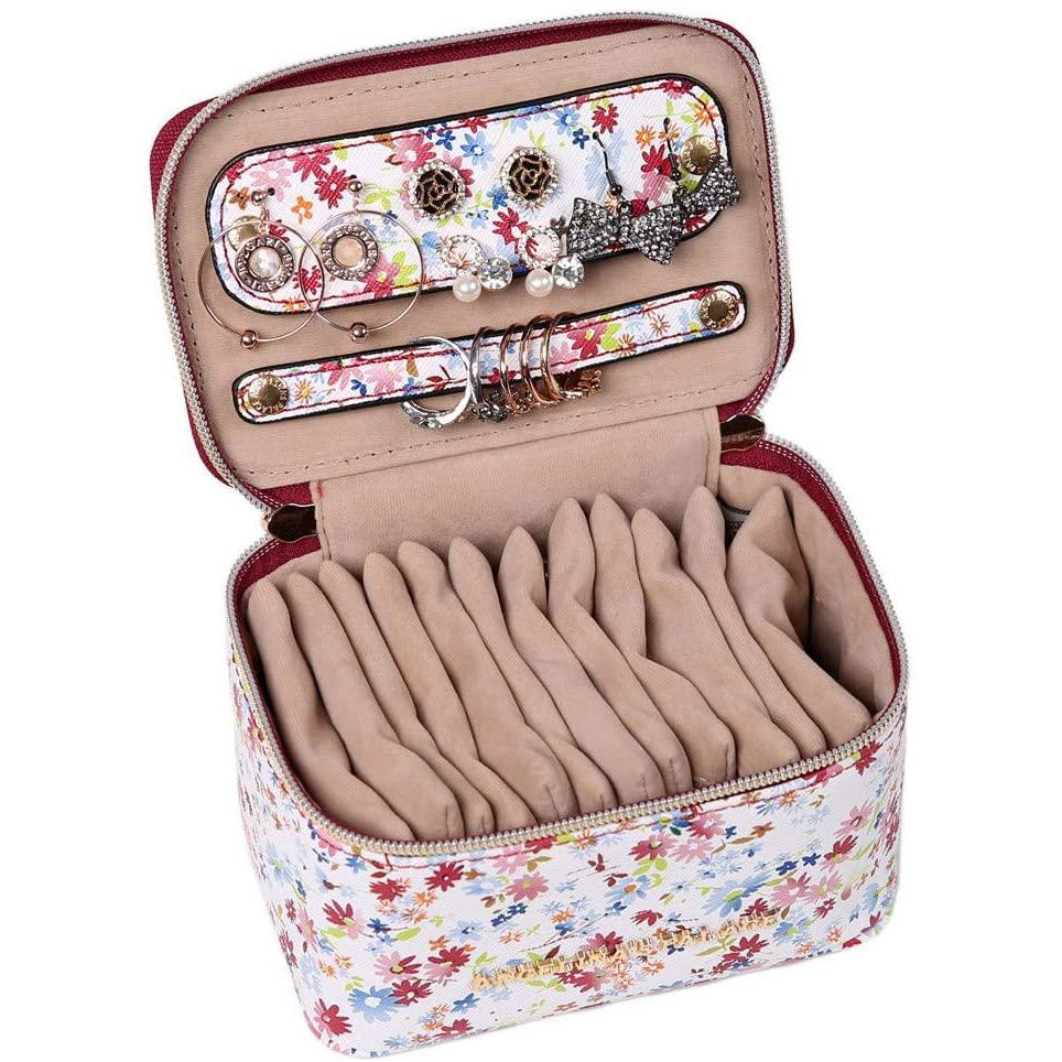 Jewelry Organizer Case Blossom Wine