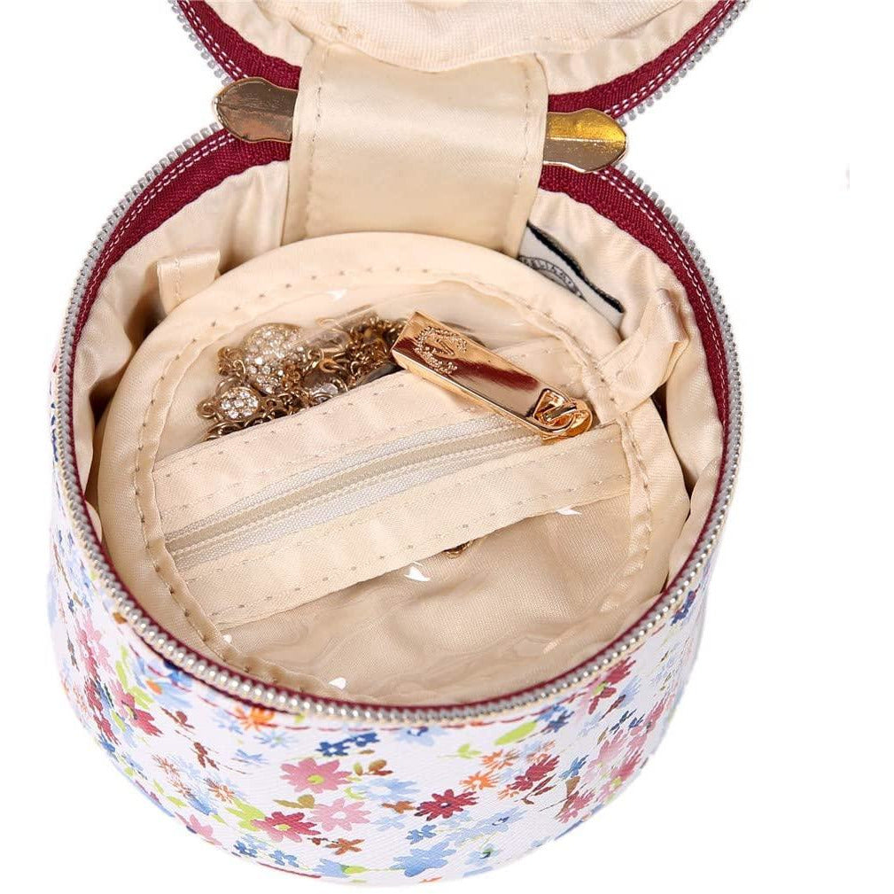 Round Jewelry Case Blossom Wine