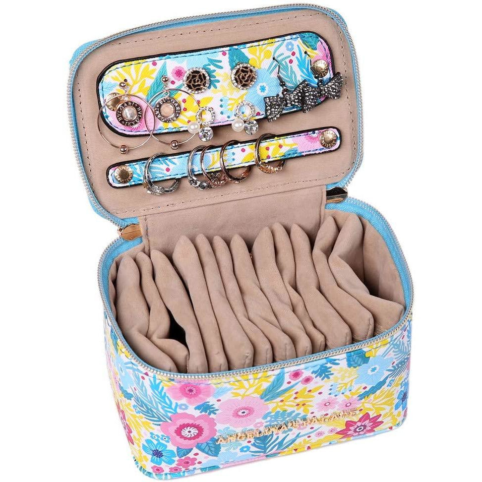 Jewelry Organizer Case Blossom Blue