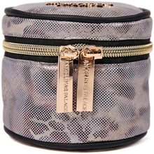 Load image into Gallery viewer, Round Jewelry Case&lt;br&gt;Metallic Silver
