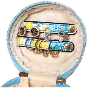 Round Jewelry Case<br>Blossom Blue