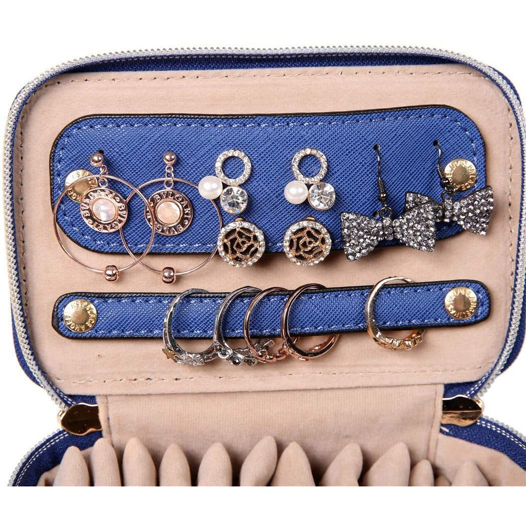 Jewelry Organizer Case Dark Chambray