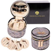 Load image into Gallery viewer, Round Jewelry Case&lt;br&gt;Metallic Silver

