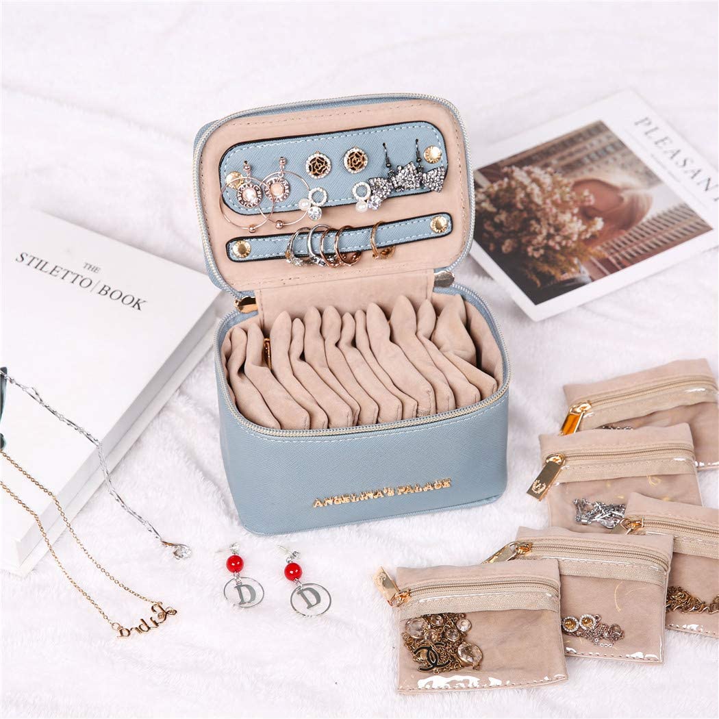 Jewelry Organizer Case Pearl Blue