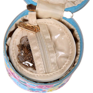 Round Jewelry Case<br>Blossom Blue