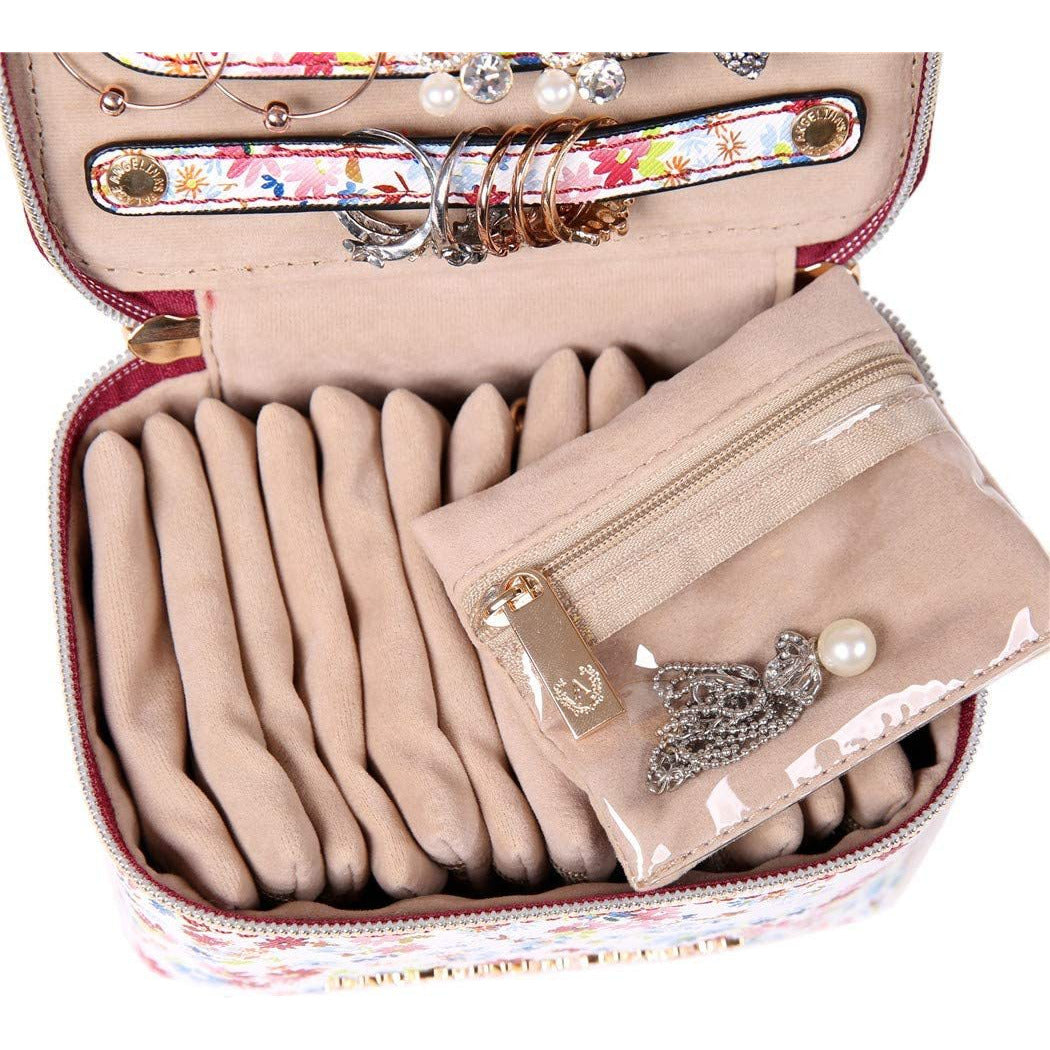 Jewelry Organizer Case Blossom Wine