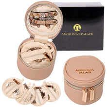 Load image into Gallery viewer, Round Jewelry Case&lt;br&gt;Light Fawn
