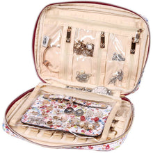 Load image into Gallery viewer, Jewelry Bag Large&lt;br&gt;Blossom Wine
