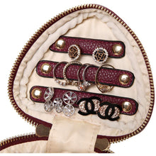 Load image into Gallery viewer, Heart Jewelry Case&lt;br&gt;Burgundy

