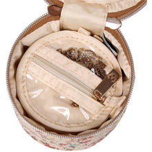 Load image into Gallery viewer, Round Jewelry Case&lt;br&gt;Blossom Tan
