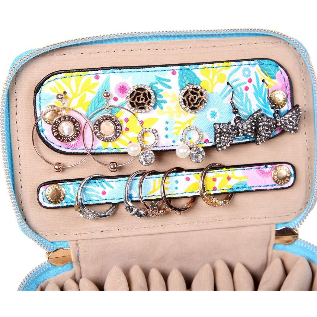 Jewelry Organizer Case Blossom Blue