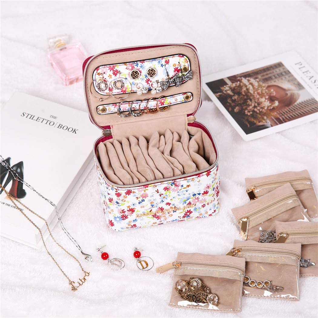 Jewelry Organizer Case Blossom Wine