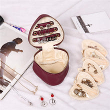 Load image into Gallery viewer, Heart Jewelry Case&lt;br&gt;Burgundy
