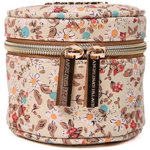 Load image into Gallery viewer, Round Jewelry Case&lt;br&gt;Blossom Tan
