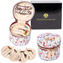 Load image into Gallery viewer, Round Jewelry Case&lt;br&gt;Blossom Wine
