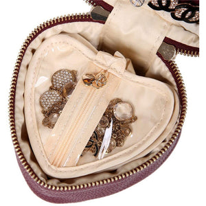 Heart Jewelry Case<br>Burgundy