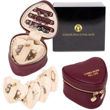 Load image into Gallery viewer, Heart Jewelry Case&lt;br&gt;Burgundy
