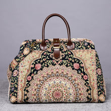 Load image into Gallery viewer, Mary Poppins Carpet Bag&lt;br&gt;Oriental Navy
