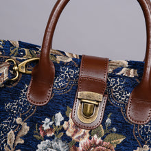 Load image into Gallery viewer, Mini Carpet Tote&lt;br&gt;Floral Blue

