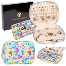 Load image into Gallery viewer, Jewelry Bag Large&lt;br&gt;Blossom Blue

