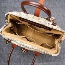 Load image into Gallery viewer, Mary Poppins Carpet Bag&lt;br&gt;Victorian Blossom Cream/Gold
