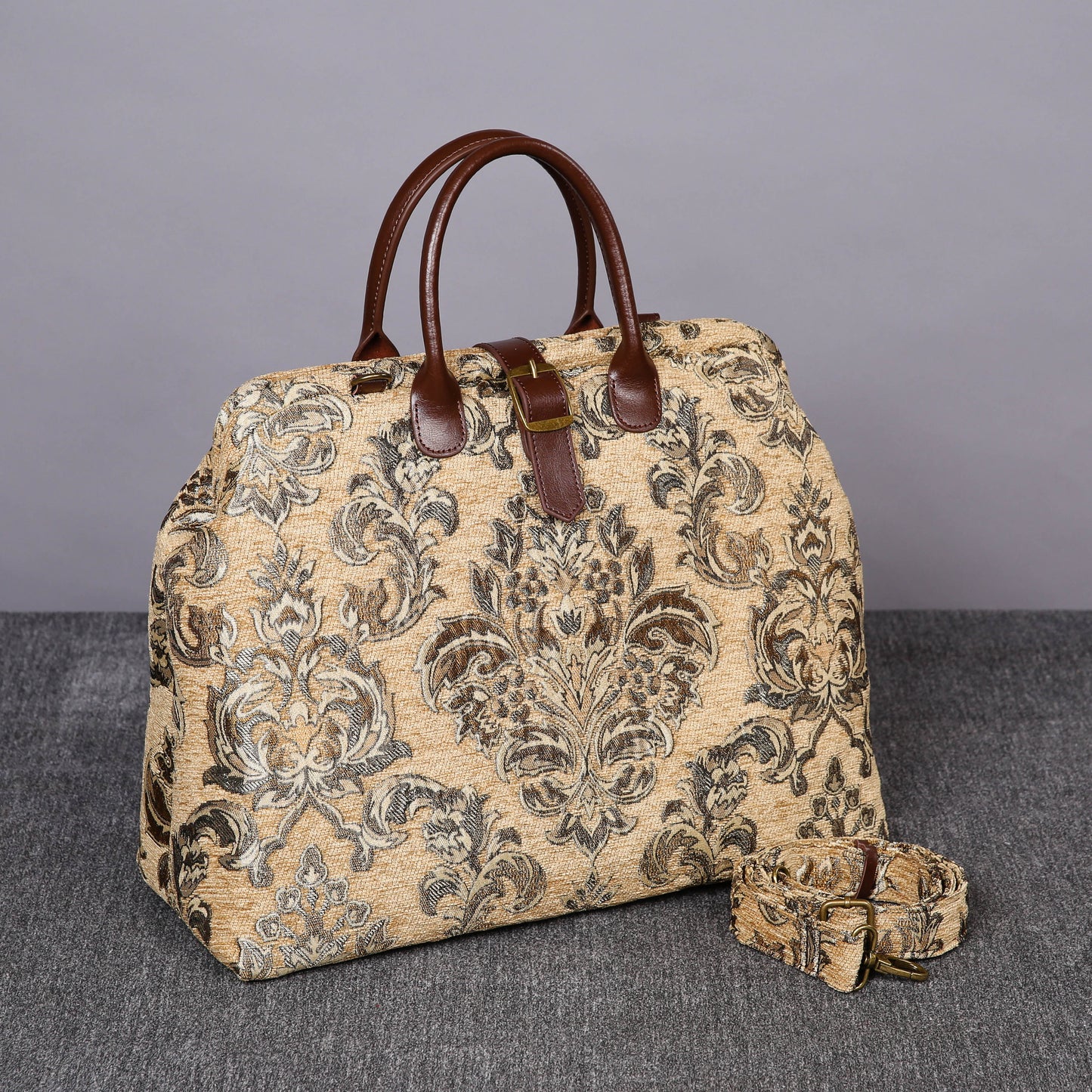 Mary Poppins Carpet Bag Victorian Blossom Beige/Gold