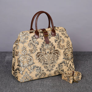 Mary Poppins Carpet Bag<br>Victorian Blossom Beige/Gold