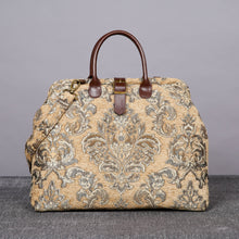 Load image into Gallery viewer, Mary Poppins Carpet Bag&lt;br&gt;Victorian Blossom Beige/Gold

