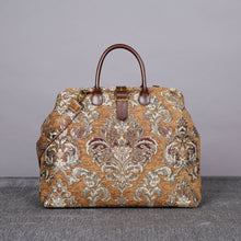 Load image into Gallery viewer, Mary Poppins Carpet Bag&lt;br&gt;Victorian Blossom Gold/Gold
