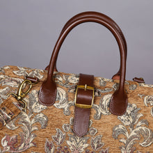 Load image into Gallery viewer, Mary Poppins Carpet Bag&lt;br&gt;Victorian Blossom Gold/Gold
