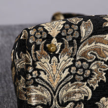Load image into Gallery viewer, Mary Poppins Carpet Bag&lt;br&gt;Victorian Blossom Black/Gold
