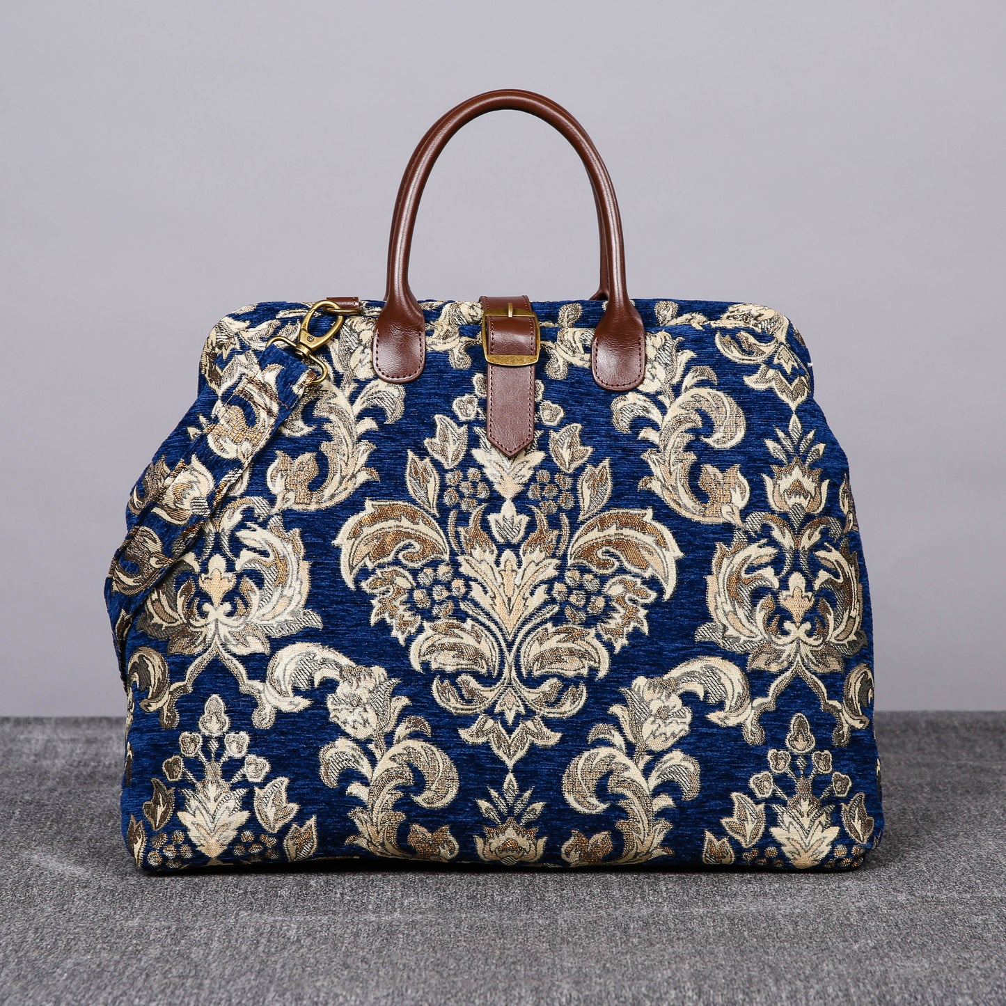 Mary Poppins Carpet Bag Victorian Blossom Blue/Gold