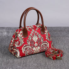 Load image into Gallery viewer, Carpet Handbag&lt;br&gt;Victorian Blossom Red/Gold
