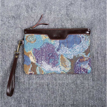 Load image into Gallery viewer, Carpet Clutch &amp; Wristlet&lt;br&gt;Abstract Blue
