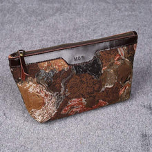 Load image into Gallery viewer, Carpet Makeup Bag&lt;br&gt;Abstract Brown
