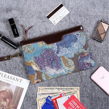 Load image into Gallery viewer, Carpet Clutch &amp; Wristlet&lt;br&gt;Abstract Blue
