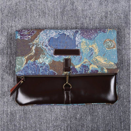 Carpet Crossbody Bag Abstract Blue