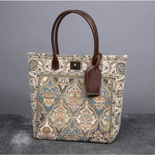 Load image into Gallery viewer, Carpet Tote&lt;br&gt;Golden Age Blue
