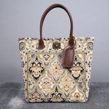 Load image into Gallery viewer, Carpet Tote&lt;br&gt;Golden Age Navy
