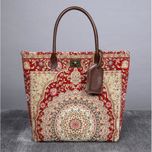 Load image into Gallery viewer, Carpet Tote&lt;br&gt;Oriental Wine
