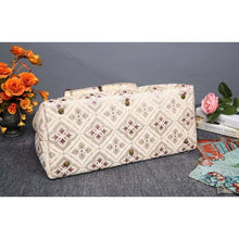 Load image into Gallery viewer, Mary Poppins Carpet Bag&lt;br&gt;Ethnic Cream
